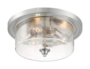 Nuvo Lighting - 60-7191 - Three Light Flush Mount - Bransel - Brushed Nickel