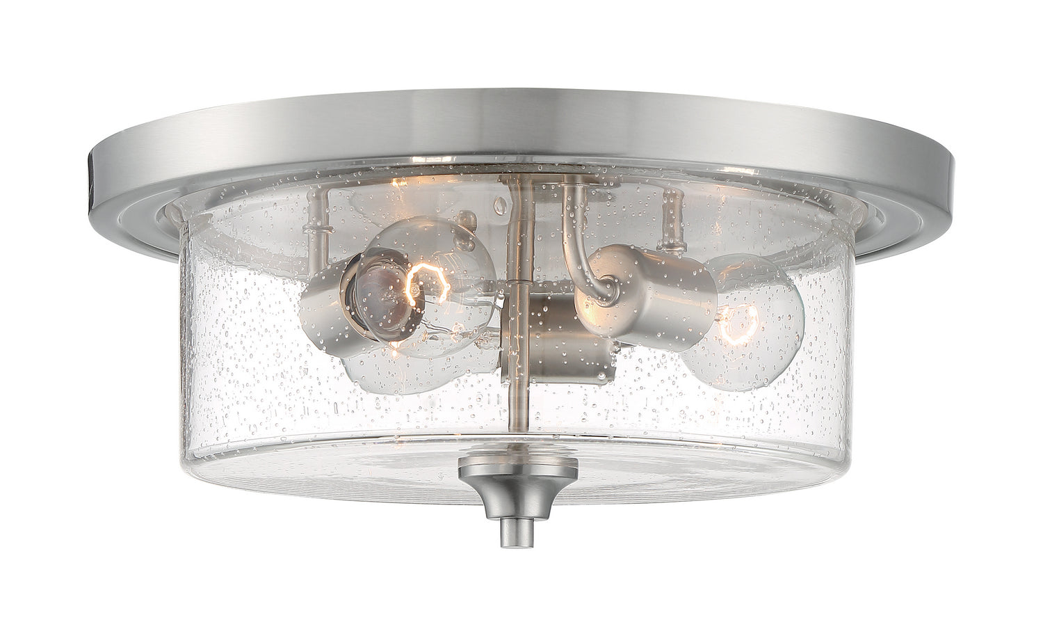 Nuvo Lighting - 60-7191 - Three Light Flush Mount - Bransel - Brushed Nickel