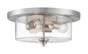 Nuvo Lighting - 60-7191 - Three Light Flush Mount - Bransel - Brushed Nickel