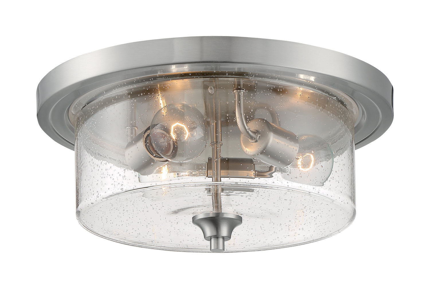 Nuvo Lighting - 60-7191 - Three Light Flush Mount - Bransel - Brushed Nickel