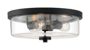 Nuvo Lighting - 60-7269 - Three Light Flush Mount - Sommerset - Matte Black