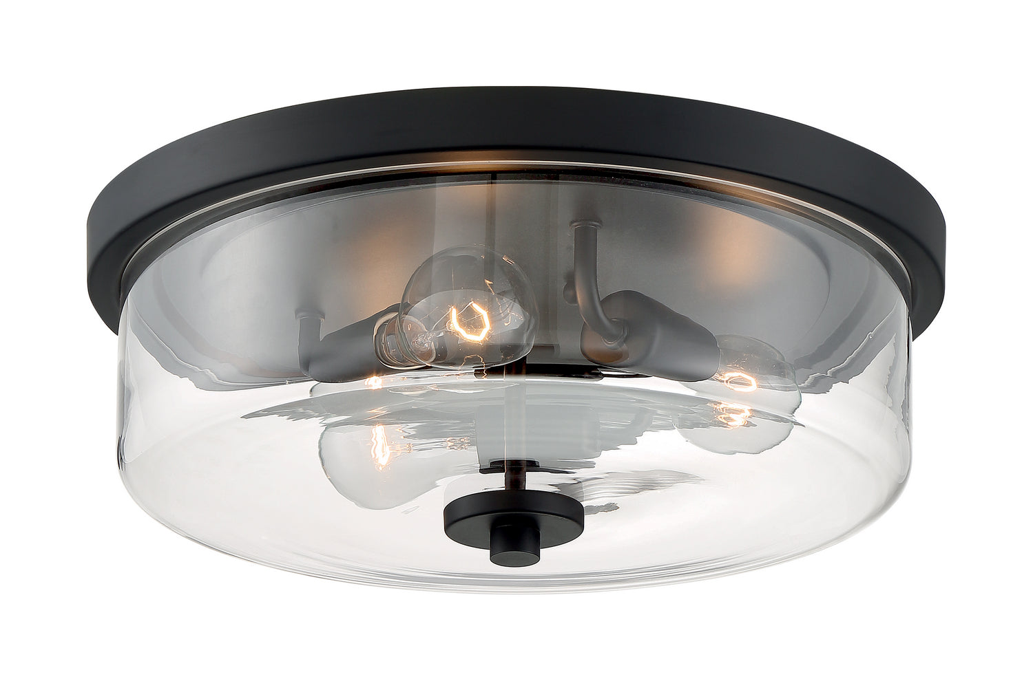 Nuvo Lighting - 60-7269 - Three Light Flush Mount - Sommerset - Matte Black