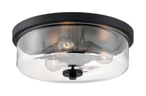 Nuvo Lighting - 60-7269 - Three Light Flush Mount - Sommerset - Matte Black