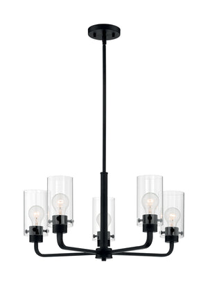 Nuvo Lighting - 60-7275 - Five Light Chandelier - Sommerset - Matte Black