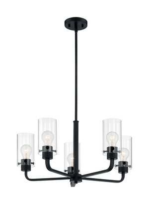 Nuvo Lighting - 60-7275 - Five Light Chandelier - Sommerset - Matte Black