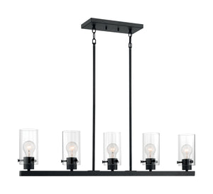 Nuvo Lighting - 60-7276 - Five Light Island Pendant - Sommerset - Matte Black