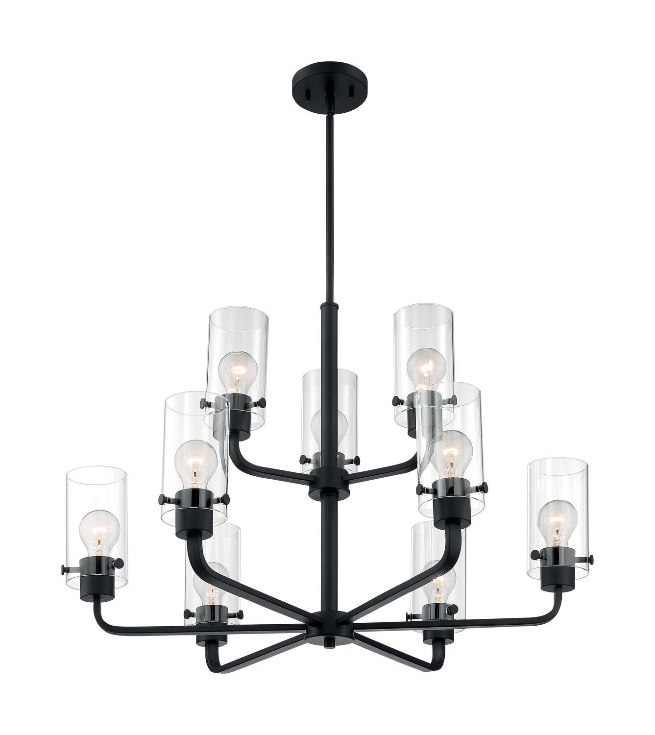 Nuvo Lighting - 60-7279 - Nine Light Chandelier - Sommerset - Matte Black