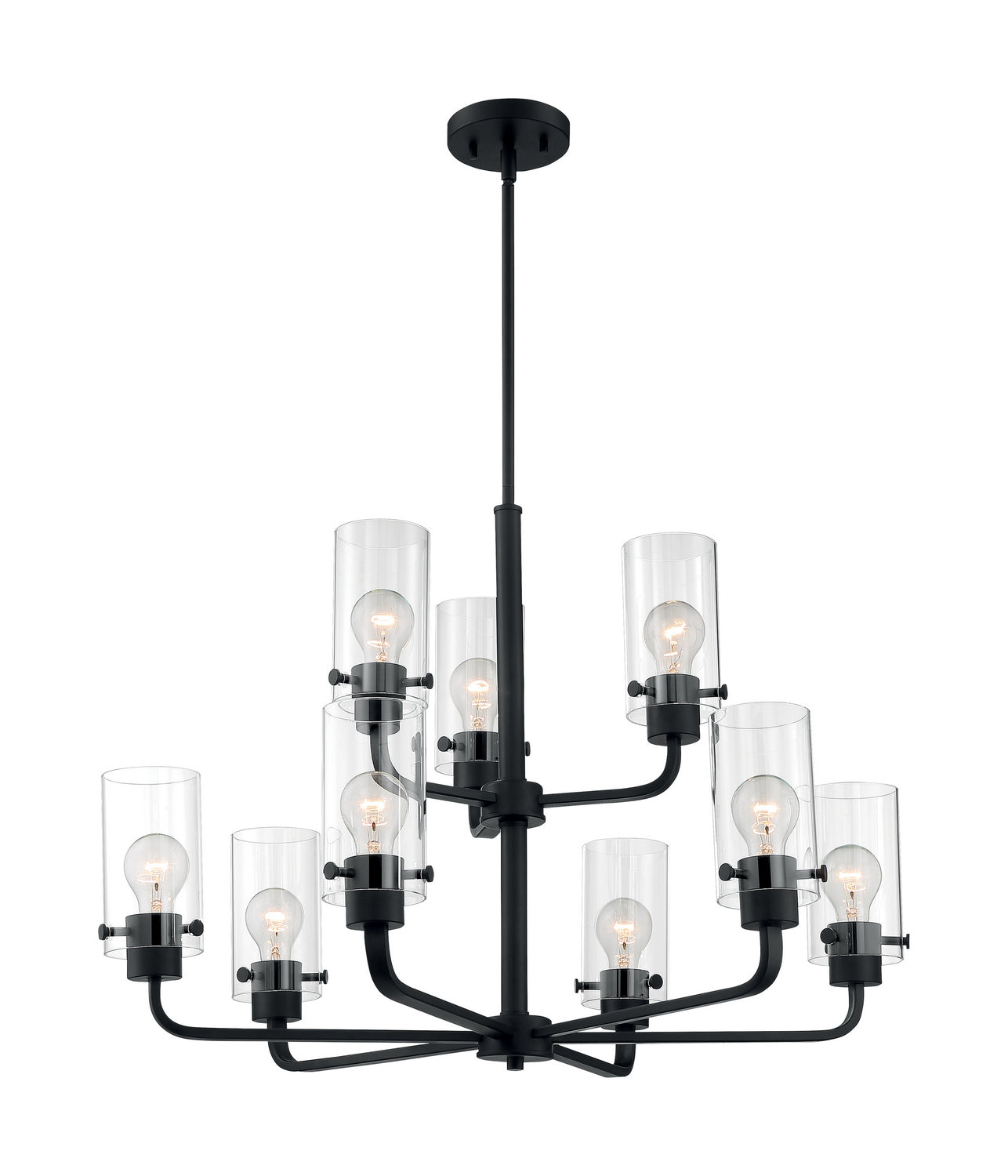 Nuvo Lighting - 60-7279 - Nine Light Chandelier - Sommerset - Matte Black