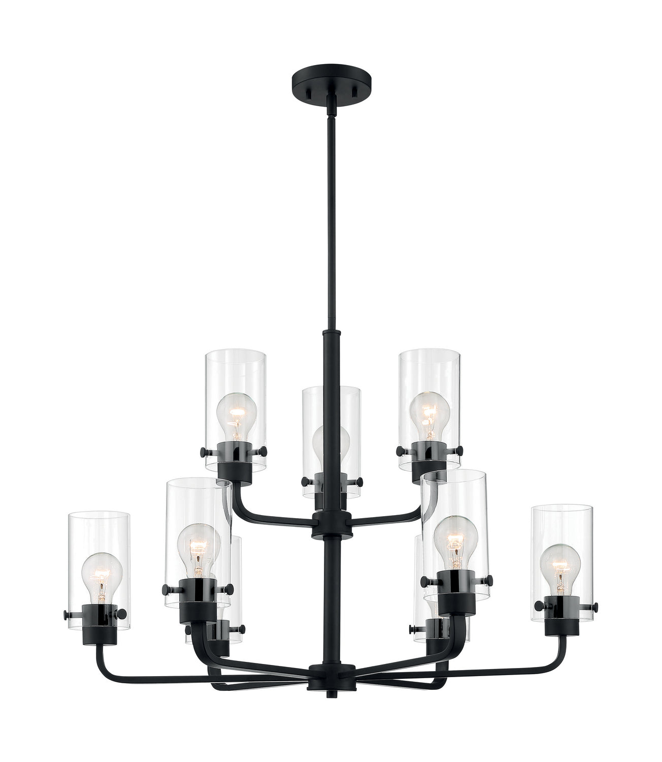 Nuvo Lighting - 60-7279 - Nine Light Chandelier - Sommerset - Matte Black