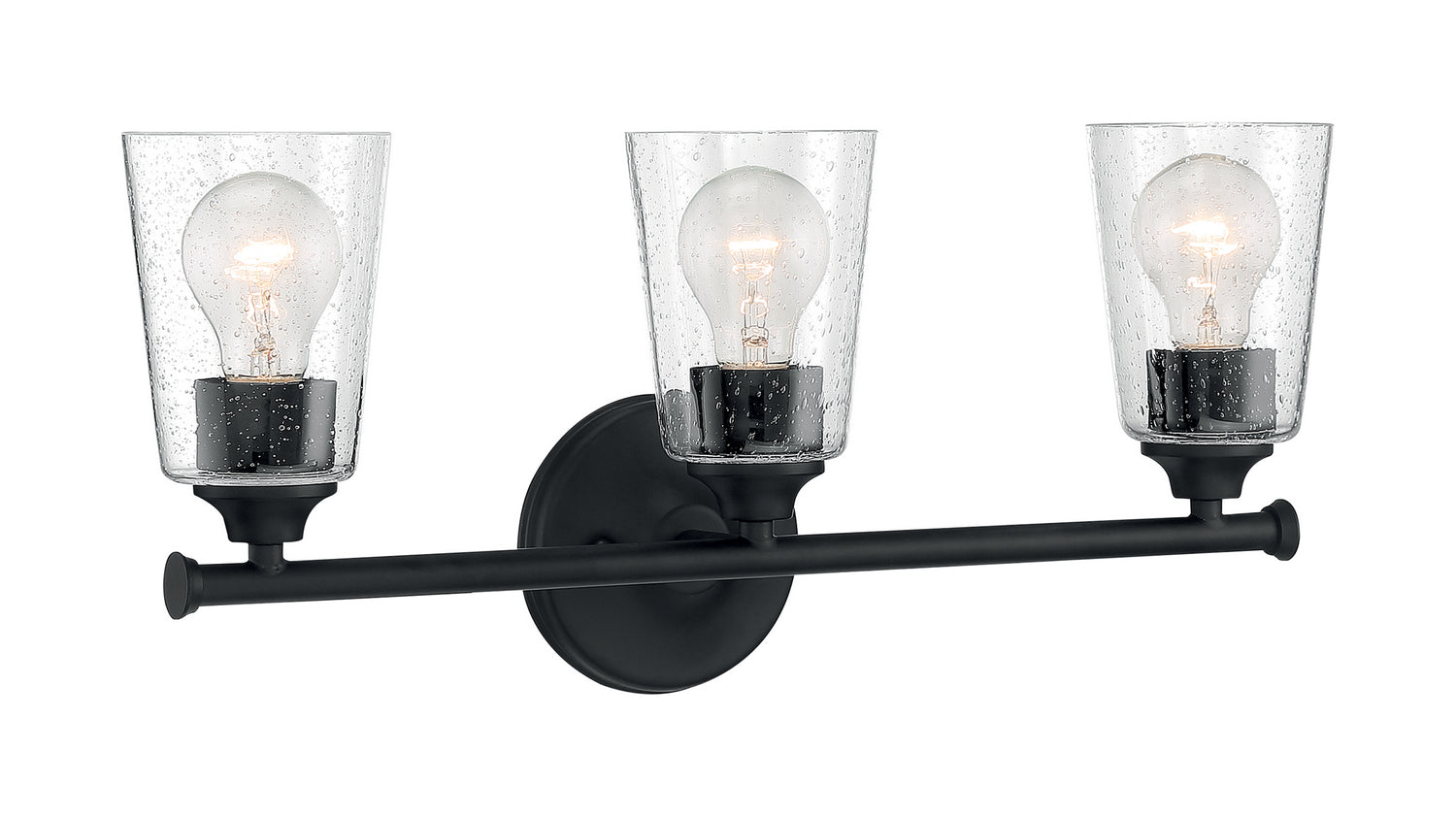 Nuvo Lighting - 60-7283 - Three Light Vanity - Bransel - Matte Black