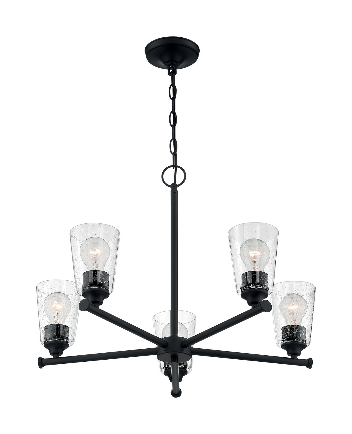 Nuvo Lighting - 60-7285 - Five Light Chandelier - Bransel - Matte Black