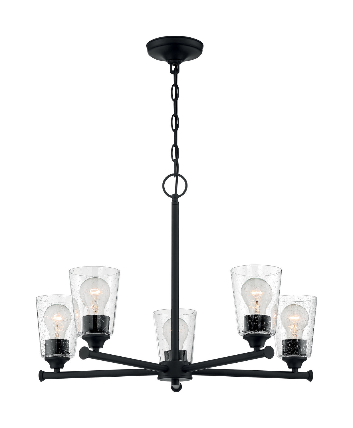 Nuvo Lighting - 60-7285 - Five Light Chandelier - Bransel - Matte Black