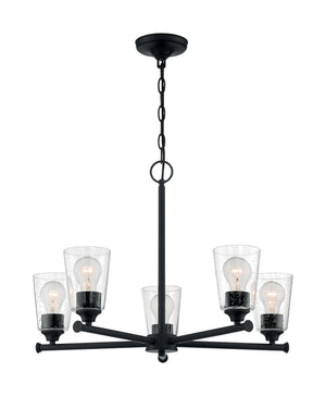 Nuvo Lighting - 60-7285 - Five Light Chandelier - Bransel - Matte Black