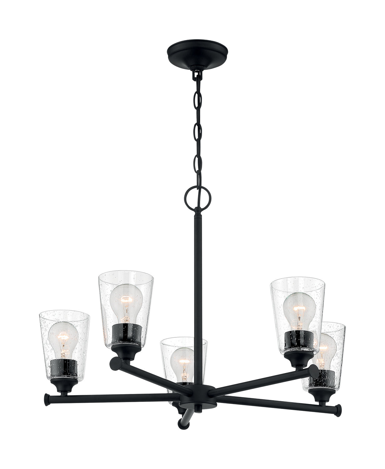 Nuvo Lighting - 60-7285 - Five Light Chandelier - Bransel - Matte Black