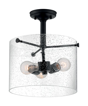 Nuvo Lighting - 60-7288 - Three Light Semi Flush Mount - Bransel - Matte Black