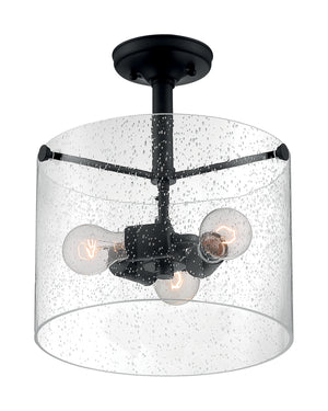 Nuvo Lighting - 60-7288 - Three Light Semi Flush Mount - Bransel - Matte Black