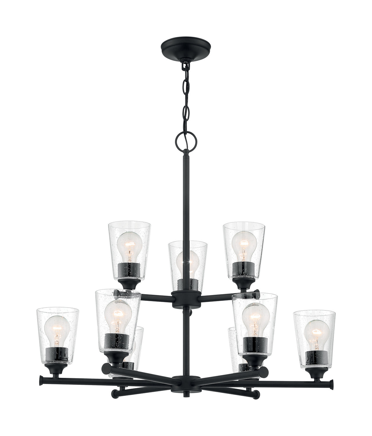 Nuvo Lighting - 60-7289 - Nine Light Chandelier - Bransel - Matte Black