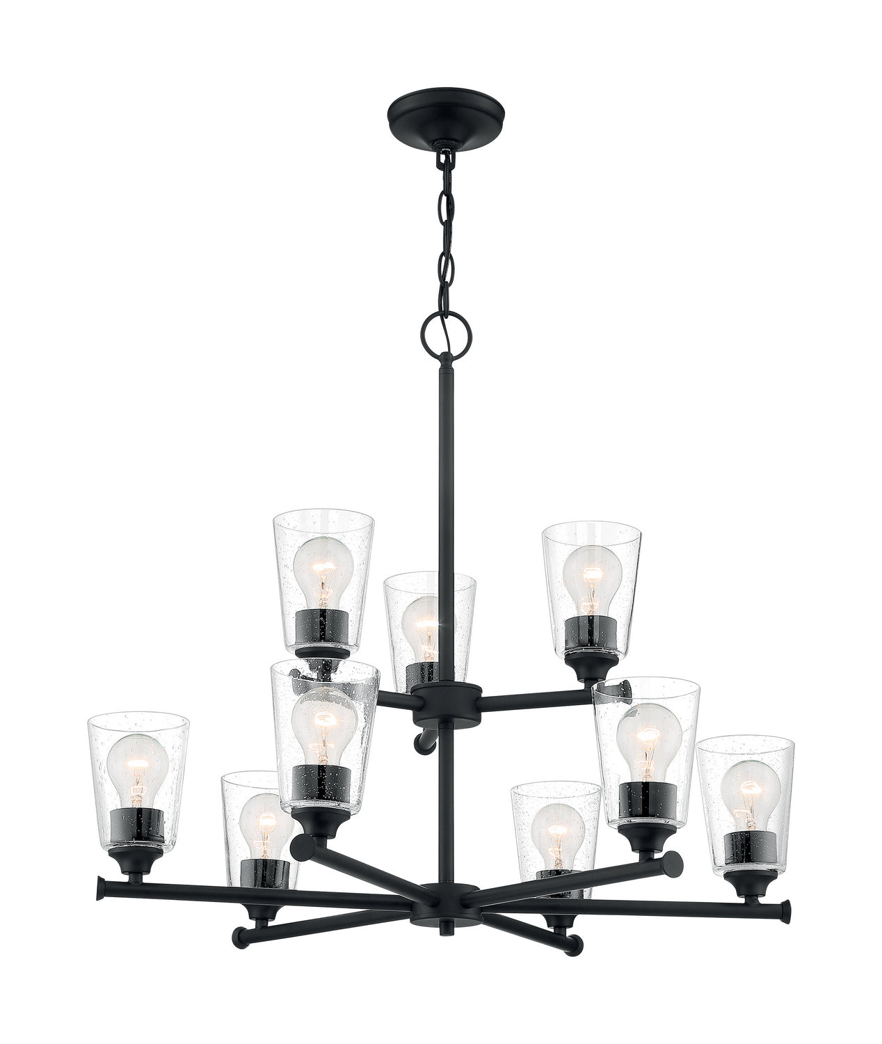 Nuvo Lighting - 60-7289 - Nine Light Chandelier - Bransel - Matte Black