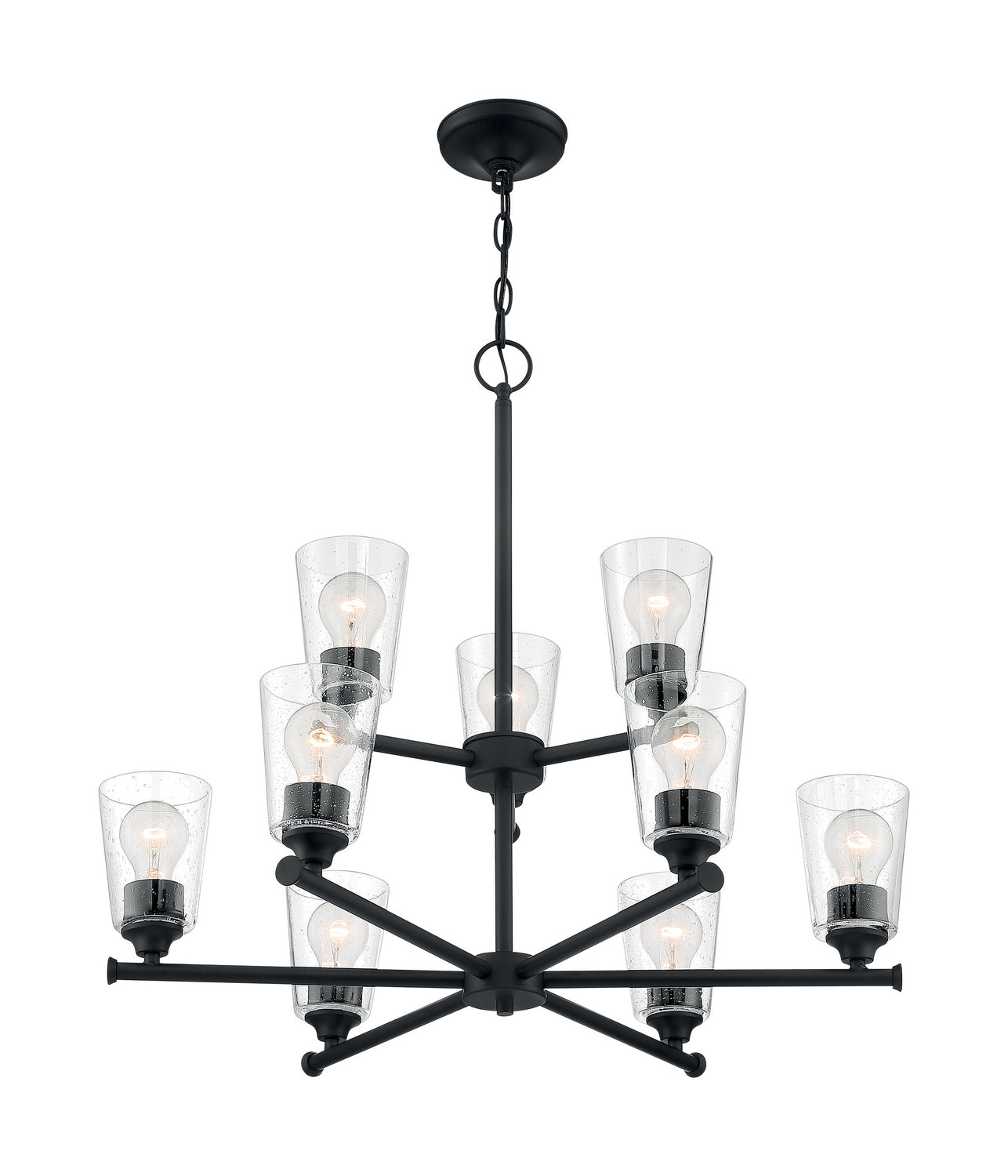 Nuvo Lighting - 60-7289 - Nine Light Chandelier - Bransel - Matte Black