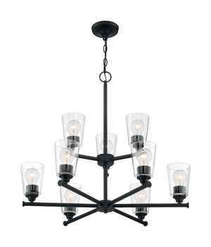 Nuvo Lighting - 60-7289 - Nine Light Chandelier - Bransel - Matte Black