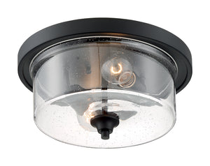 Nuvo Lighting - 60-7290 - Two Light Flush Mount - Bransel - Matte Black