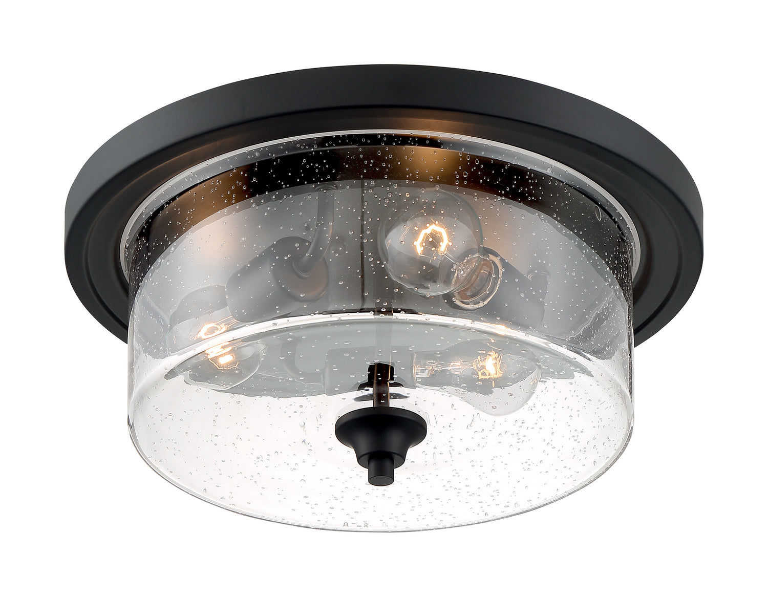 Nuvo Lighting - 60-7291 - Three Light Flush Mount - Bransel - Matte Black