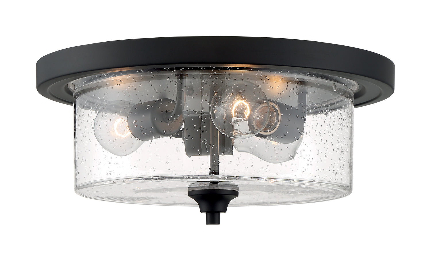 Nuvo Lighting - 60-7291 - Three Light Flush Mount - Bransel - Matte Black