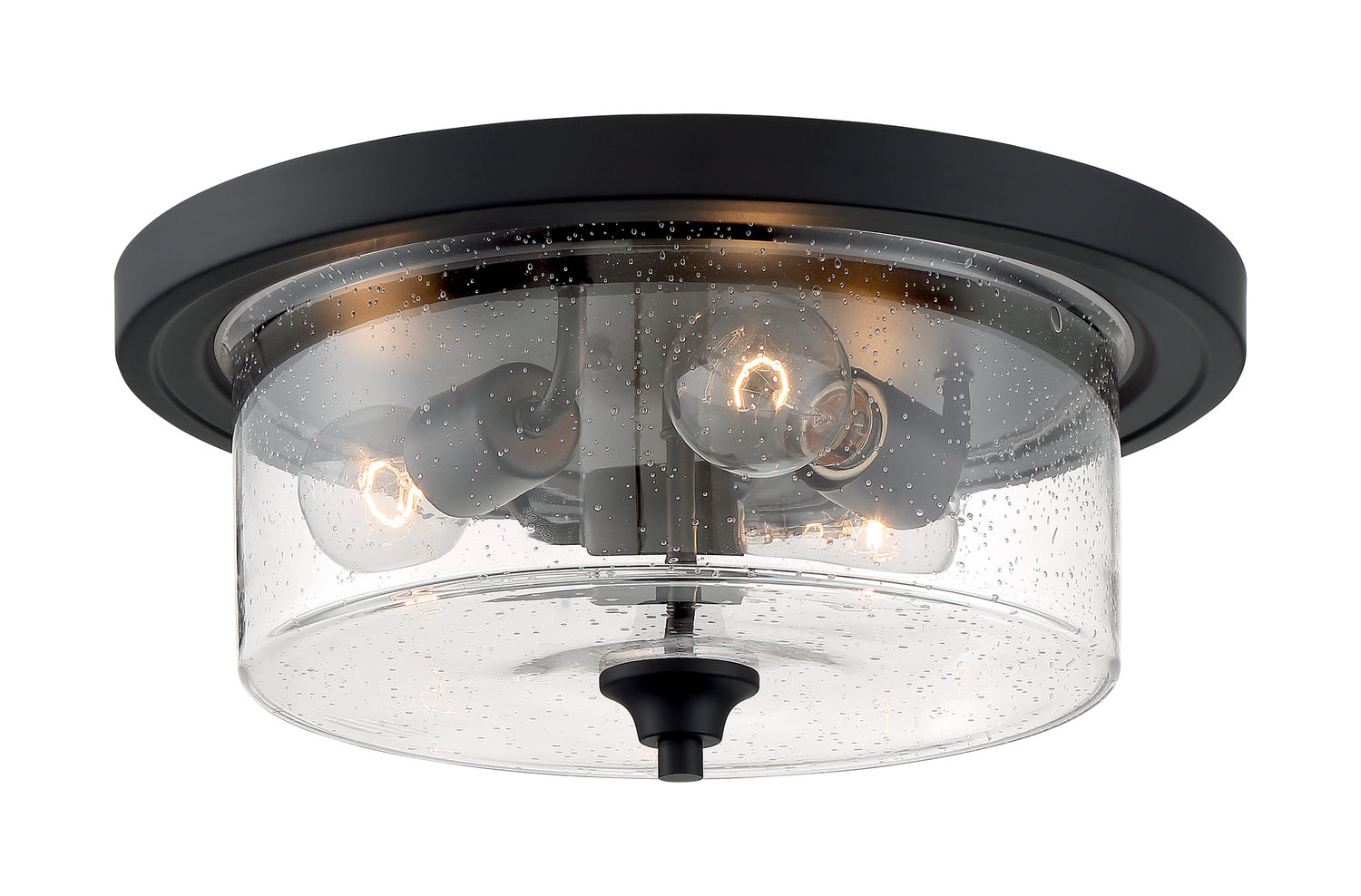 Nuvo Lighting - 60-7291 - Three Light Flush Mount - Bransel - Matte Black