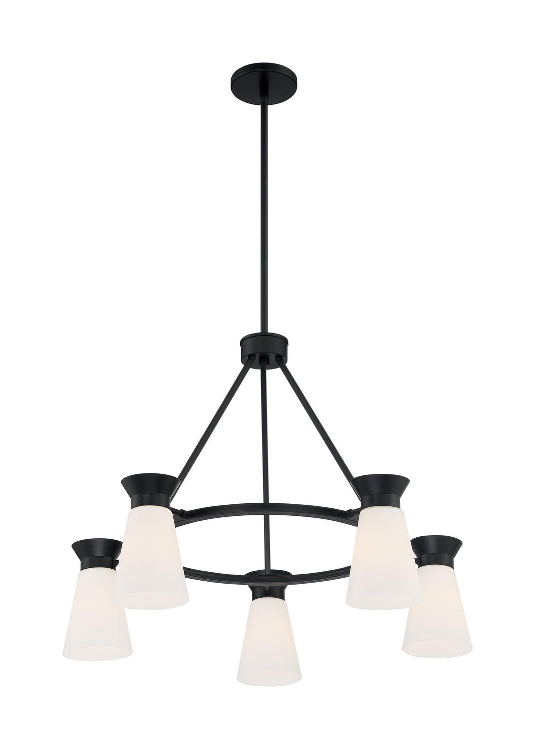 Nuvo Lighting - 60-7315 - Five Light Chandelier - Caleta - Black