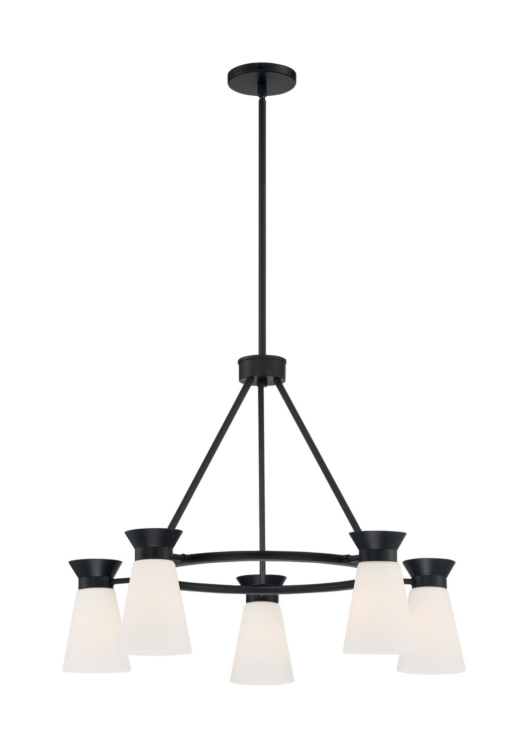 Nuvo Lighting - 60-7315 - Five Light Chandelier - Caleta - Black