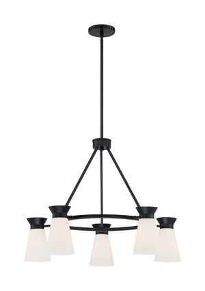 Nuvo Lighting - 60-7315 - Five Light Chandelier - Caleta - Black