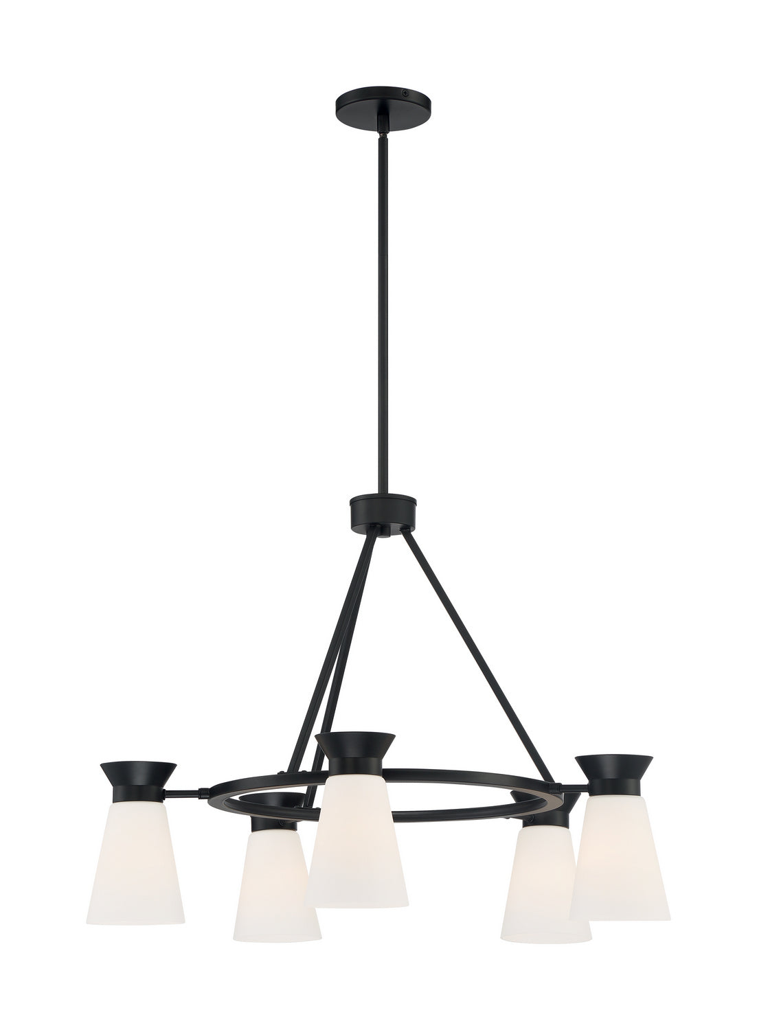 Nuvo Lighting - 60-7315 - Five Light Chandelier - Caleta - Black