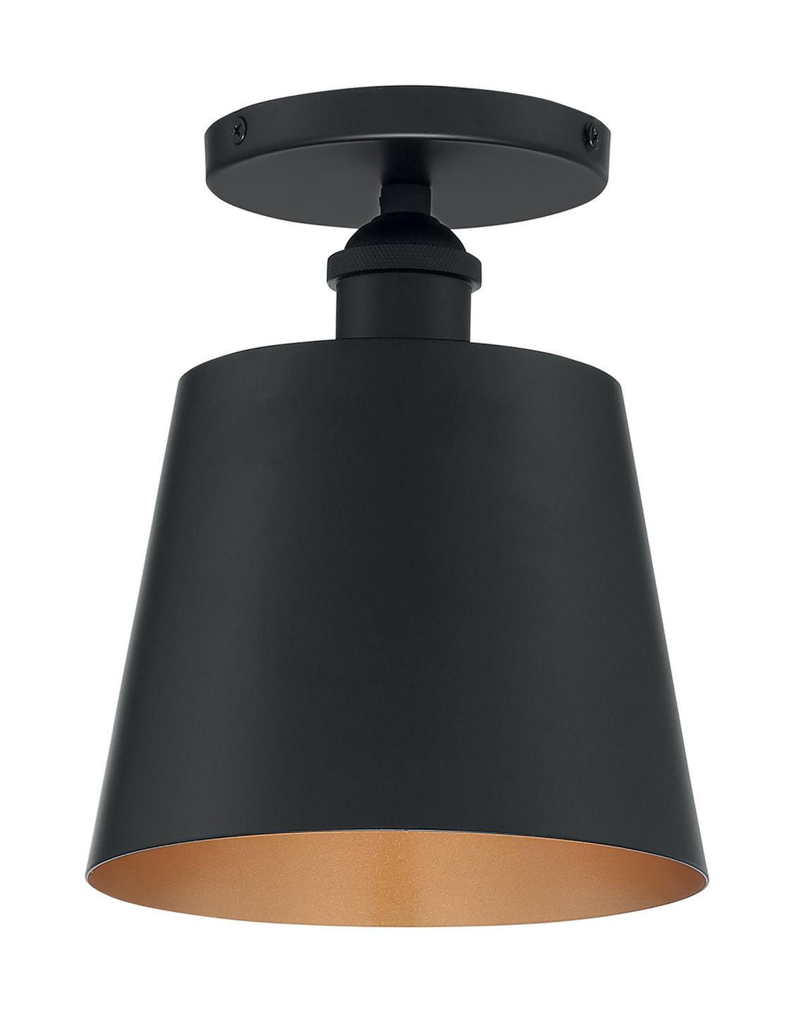 Nuvo Lighting - 60-7331 - One Light Semi Flush Mount - Motif - Black / Gold
