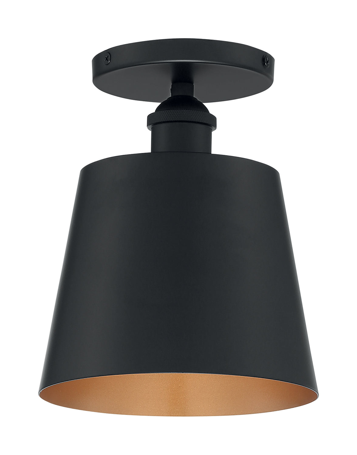 Nuvo Lighting - 60-7331 - One Light Semi Flush Mount - Motif - Black / Gold
