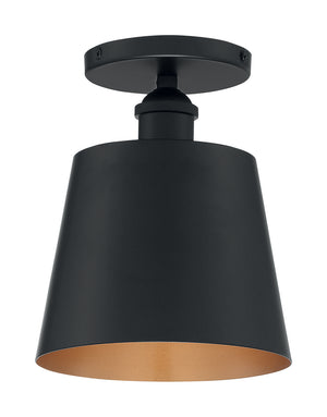 Nuvo Lighting - 60-7331 - One Light Semi Flush Mount - Motif - Black / Gold