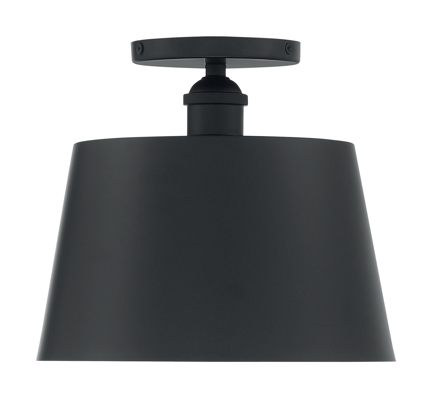 Nuvo Lighting - 60-7332 - One Light Semi Flush Mount - Motif - Black / Gold Accents