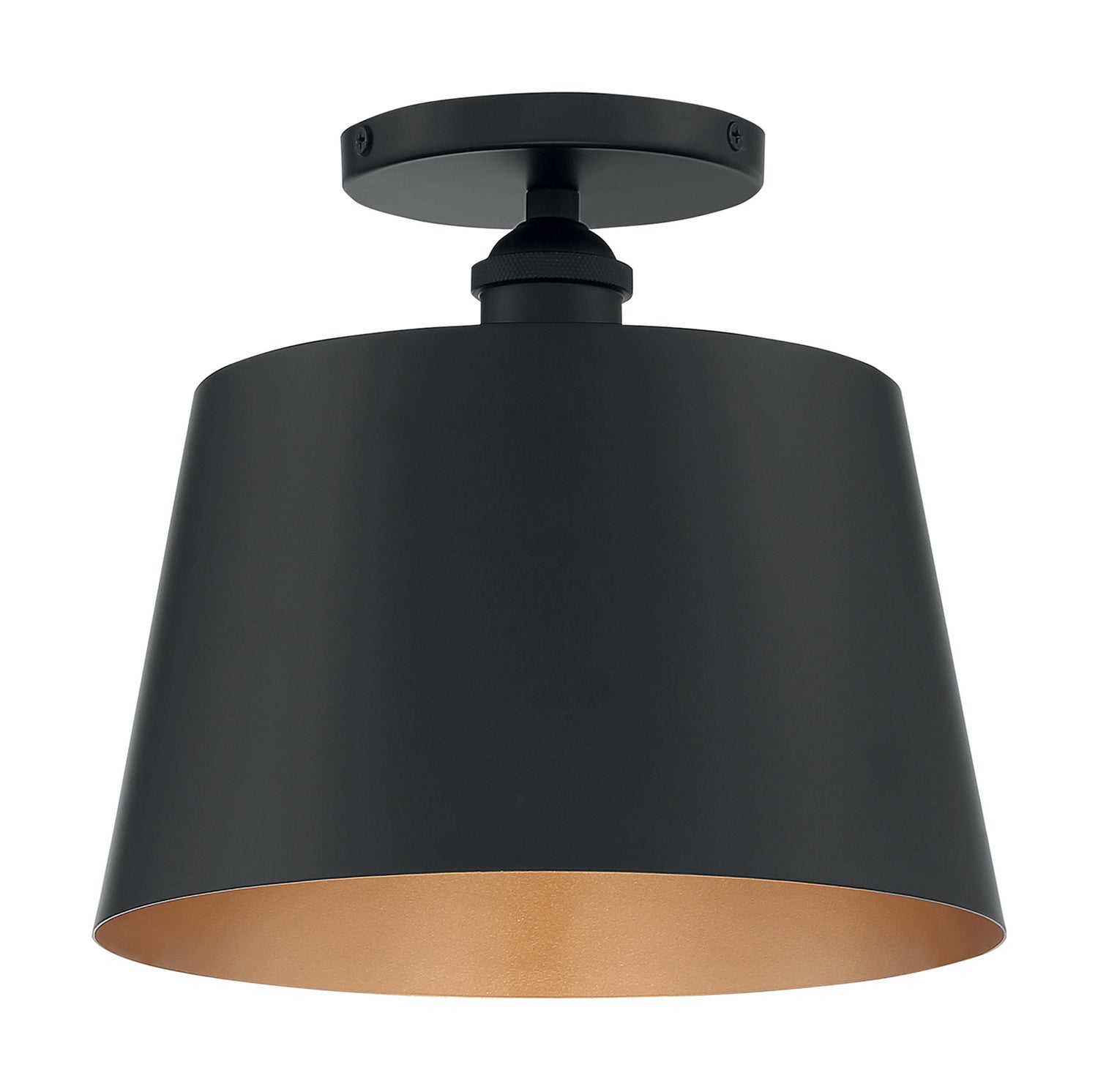 Nuvo Lighting - 60-7332 - One Light Semi Flush Mount - Motif - Black / Gold Accents