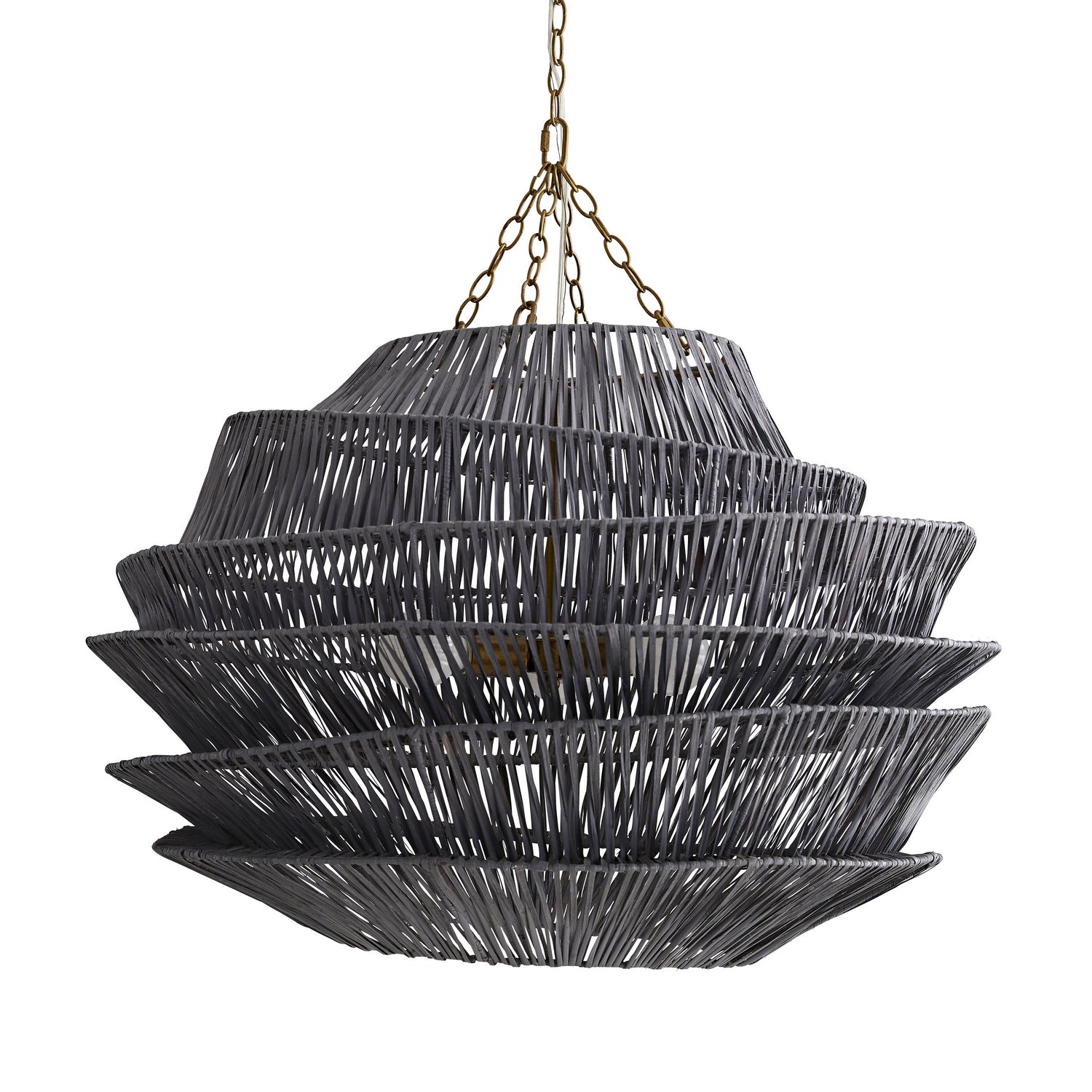 Arteriors - 45085 - Three Light Pendant - Barton - Dark Gray Wash