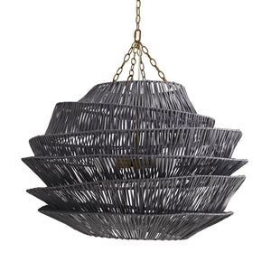 Arteriors - 45085 - Three Light Pendant - Barton - Dark Gray Wash