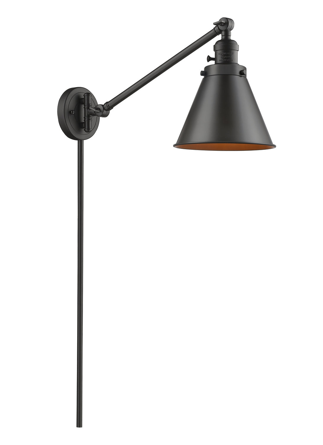 Innovations - 237-OB-M13-OB - One Light Swing Arm Lamp - Franklin Restoration - Oil Rubbed Bronze