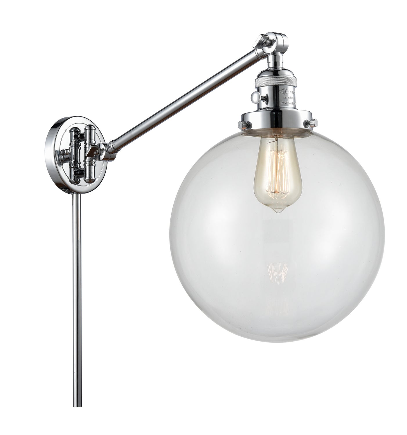 Innovations - 237-PC-G202-10 - One Light Swing Arm Lamp - Franklin Restoration - Polished Chrome