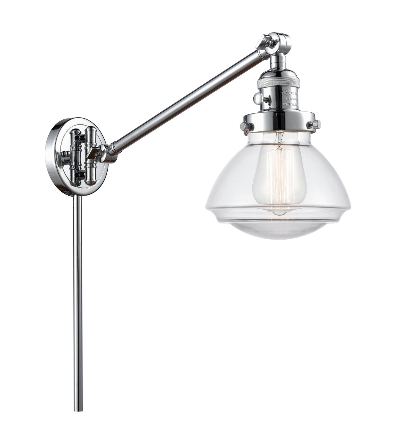 Innovations - 237-PC-G322 - One Light Swing Arm Lamp - Franklin Restoration - Polished Chrome