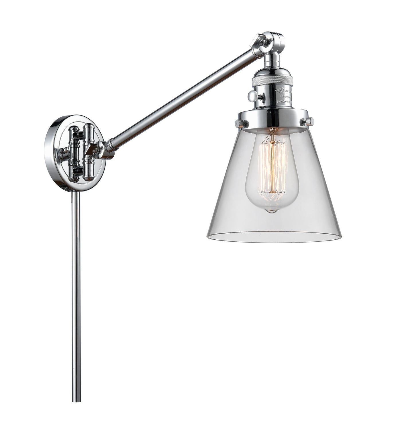 Innovations - 237-PC-G62 - One Light Swing Arm Lamp - Franklin Restoration - Polished Chrome