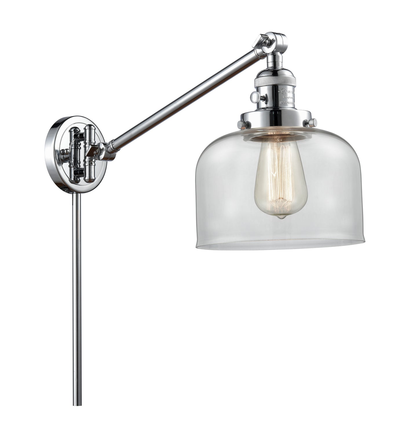 Innovations - 237-PC-G72 - One Light Swing Arm Lamp - Franklin Restoration - Polished Chrome