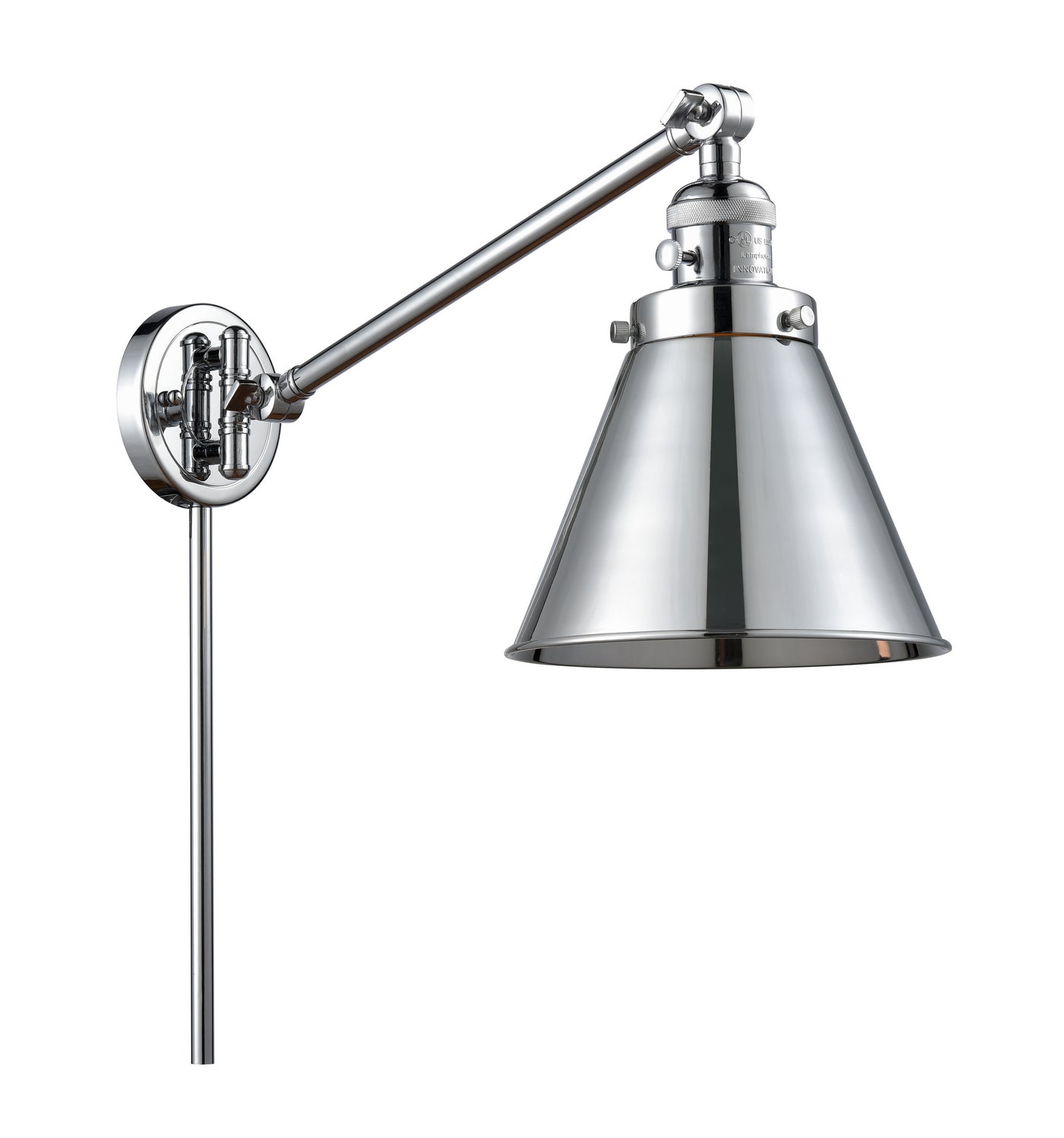 Innovations - 237-PC-M13-PC - One Light Swing Arm Lamp - Franklin Restoration - Polished Chrome