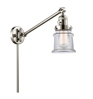 Innovations - 237-PN-G182S - One Light Swing Arm Lamp - Franklin Restoration - Polished Nickel