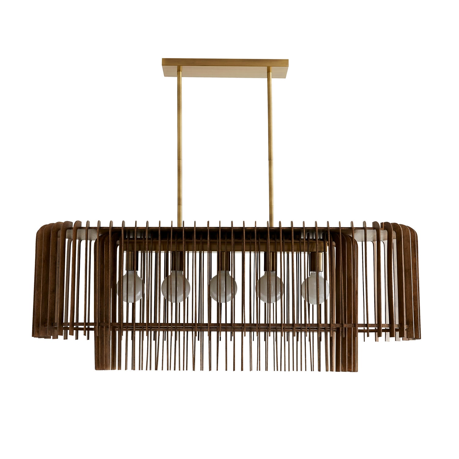 Arteriors - 89334 - Five Light Chandelier - Valencia - Dark Walnut