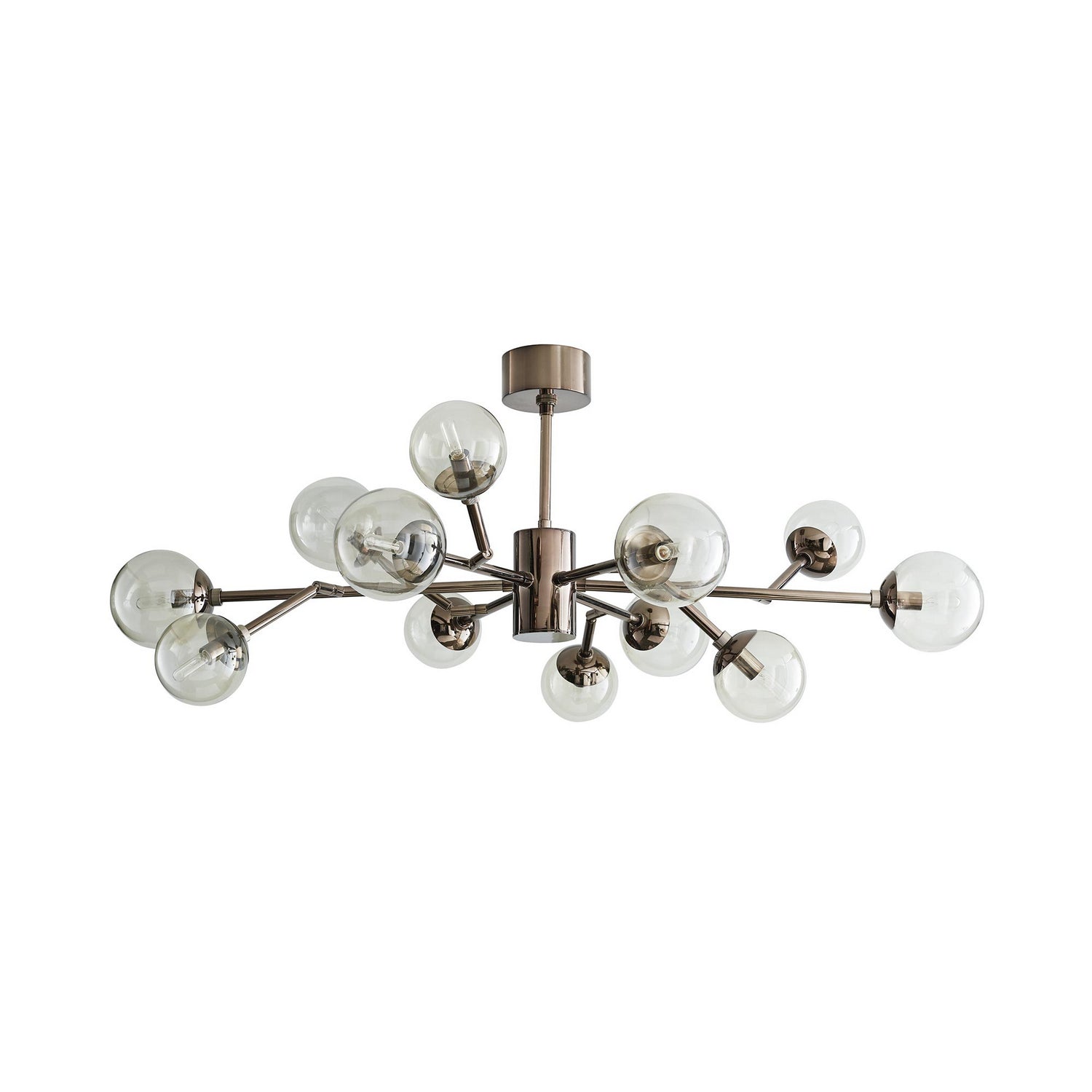 Arteriors - 89406 - 12 Light Chandelier - Dallas - Brown Nickel