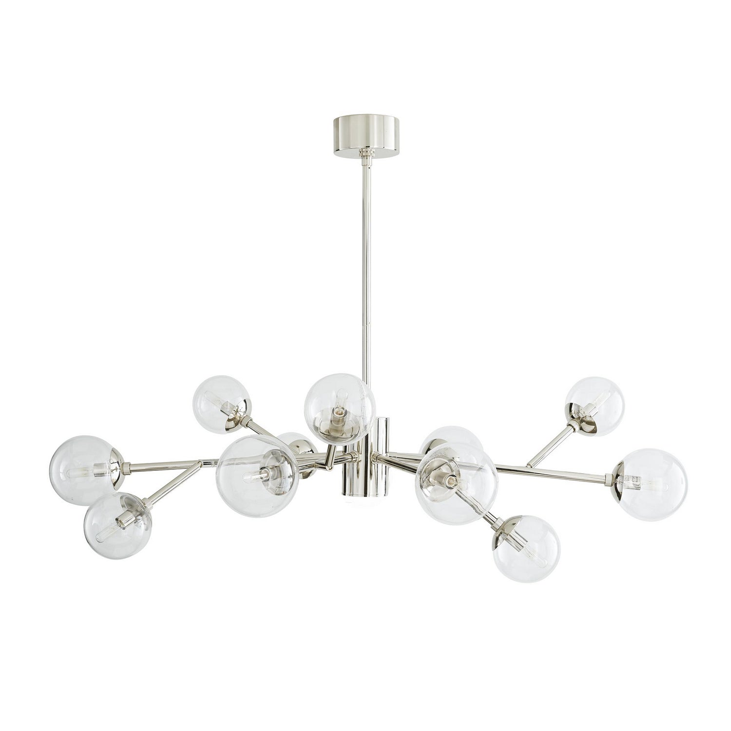 Arteriors - 89456 - 12 Light Chandelier - Dallas - Polished Nickel