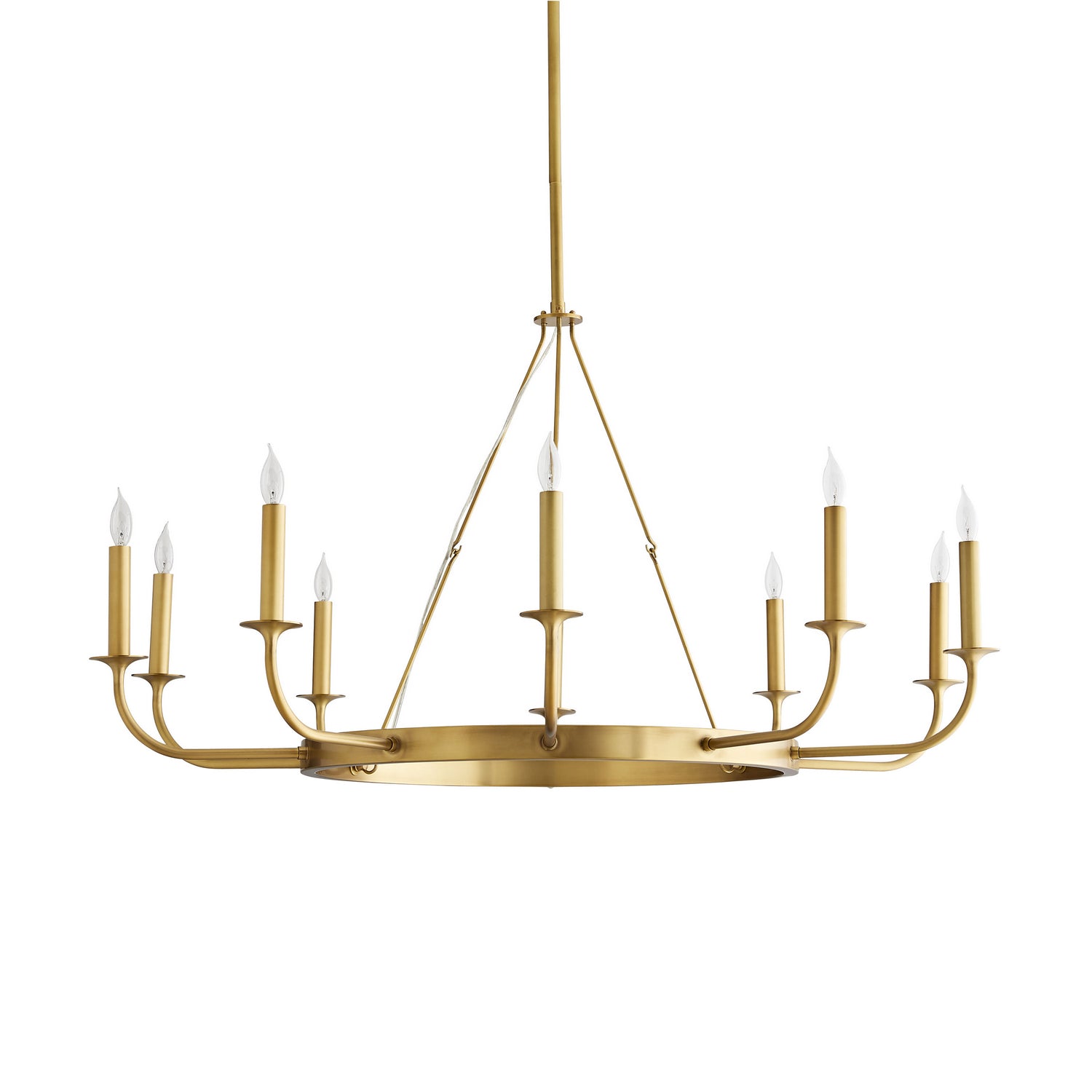 Arteriors - 89637 - Ten Light Chandelier - Berlin - Antique Brass